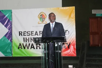 PS reading a speech on behalf of the Minister of Education